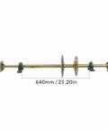44 Inch Rear Live Axle Kit With 22x10-10 Wheels, 428 Chain Drive, Brake, and Steering System for go karts, shown disassembled