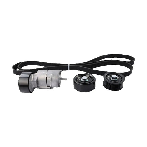 Premium Belt Tensioner Idler Pulley Kit For Kia Forte Magentis Optima 6PK2125 25281-25000 Heavy Duty Direct Bolt On No Modding Needed Crankshaft Replacement Part Made To Fit OEM Specs Perfectly Without Any Grinding Or Shimming Required, belt kit with tensioner and two pulleys