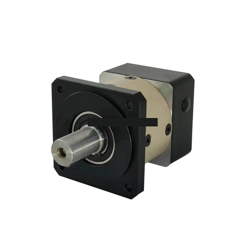 Industrial Grade Planetary Gearbox Reducer Model PLF080 with Planetary Gearbox Motor, side view, for robots and automation.