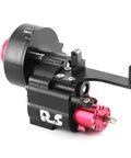 Killer Aluminum Two Speed Transmission Gearbox Fit For 10th Scale RC Crawler With Brass Gears and Precision Bearings, detailed view.