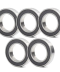Sealed Cartridge Bearing Set 18 X 30 X 7 mm MR18307 RS 5 Pack For Bike Hubs With LBlu Seals Orange And Black Ends Pre Greased Low Friction