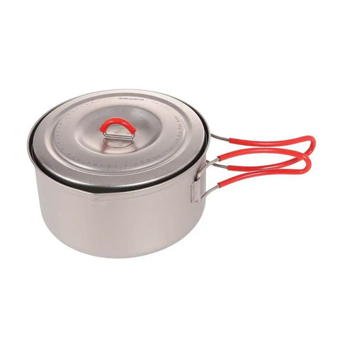 Ultralight Titanium Camping Pot With Folding Handle, 900 Ml Capacity, 0.3mm Thin Yet Durable, 20 Percent Lighter Than Standard