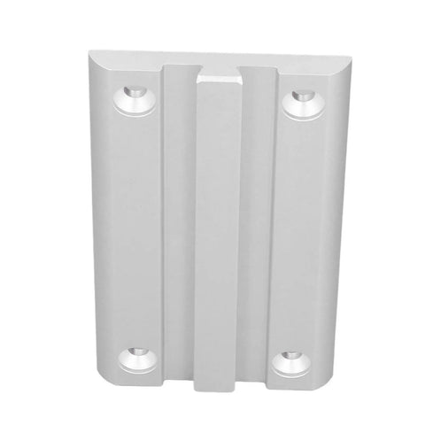 Removable Table Leg Bracket Sleek Aluminum Support Stand For Rv Motorhome And Yacht Road Trips top view of anodized aluminum base.