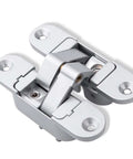 Three Dimensional Invisible Door Hinges For Wood Doors And Swing Doors Hidden 180 Degree Open Adjustable Door Hardware Durable Alloy Silver Left Finish For DIYers And Home Renovation Projects