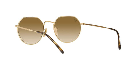 Unisex Round Sunglasses With Gold Frame And Clear Gradient Brown Lenses 51mm Hybrid Hexagonal Round Style Authenticity Guaranteed