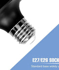 Close-up of standard E26/E27 socket for Mega Bright 19800LM LED Garage Light, suitable for various installations.