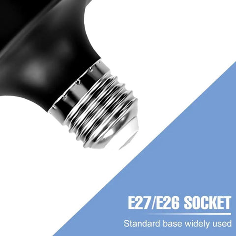 Close-up of standard E26/E27 socket for Mega Bright 19800LM LED Garage Light, suitable for various installations.