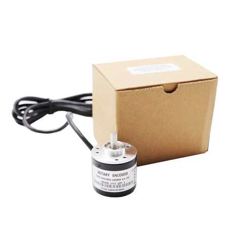 Two Phase Rotary Encoder With Optical Incremental Precision Plug And Play 400 Pulses Per Revolution 5 To 24V DC 1.5 Meter Cable LPD3806 600BM And 400BM Pulse Options, with packaging