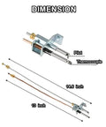 Water heater pilot assembly with thermocouple kit for Atwood 91603 RV propane heater; includes mounting hardware.