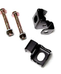 Radius Rod Double-Shear Bracket Kit Pair For Can-Am Maverick X3 XDS XRS 2016 2017 2018 Eliminates Center Knuckle Wear With Beefed-Up Bolts Nylock Nuts And OEM Compatibility, Powder-Coated Black; black steel brackets and bolts