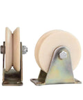 Beefy Nylon Groove Track Wheel Set For Sliding Doors And Mechanical Carts, Heavy Duty Rigid Caster With Double Bearing, side view