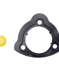 Heavy Duty Brake Vacuum Pump Straight Bolt On For Bmw 3 Series 5 Series Z4 2006 To 2008 3.0L Inline Six Replaces Oe 724807310 parts including a black mounting plate and a yellow cap.