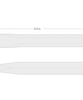 Technical drawing of One Inch Cold Chisel Heavy Duty Metal Cutter For Cutting Bolts, Rods, And Rivets, 8 x 0.9 inches, side view