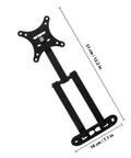 Rock Solid Adjustable Wall Mount Swivel Arm For 14 To 24 Inch Lcd Led Monitor Tv Bracket, black metal design, 31 cm height, 18 cm width.