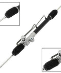 Solid OE Power Steering Rack And Pinion Assembly for Nissan Sentra, black rubber bellows, metal housing, direct fit replacement part 490014Z001.