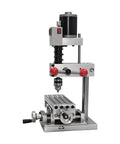 Badass Mini Bench Drill Press Kit With Smooth 24 Volt Seven Speed And Stepless Controller Digital Display Desktop Milling Machine, compact metal construction