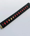 DIY Katana Handle Kit Tsuka 10.2 Inch With Alloy Copper Iron Fittings Real Or Faux Samegawa Rayskin sword handle 26cm close-up