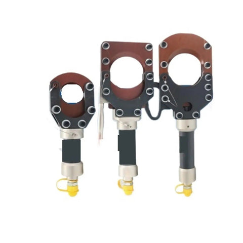 Heavy Duty Hydraulic Crimping And Cable Cutting Tool For Tight Spaces, featuring three sizes with durable heat treated blades.