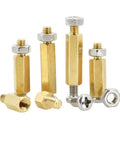 Brass Standoff Spacer Kit 10Pcs M2 M2.5 M3 Hex Threaded Bracket Pillars For Motherboard And PCB Mounts 17mm Length Bracket Rack Support Metal Screws Nuts Bolts For DIY Electronics And Furniture Projects, brass hex spacers and screws