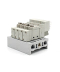 Heavy Duty Bar Stock Pneumatic Manifold for Industrial Air Systems with tough built block design and quick connect ports, aluminum build