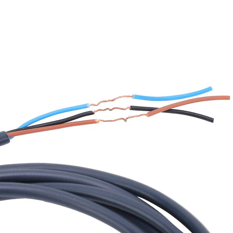 Close-up of cable wiring for Infrared Through Beam Sensor 12-24V Long Cable Photoelectric Switch For Garage Doors And Car Entry