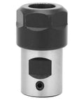 Headerbs Er16 Collet Chuck For Lathe Milling Machine With C20 Mount, 40L Length And Spiral Thread Design, close-up view.