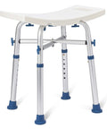 Heavy Duty Shower Chair For Bathtub With 500lb Capacity Adjustable Height No Tools Needed Non Slip Seat Anti Slip Feet White Or Beige Safe And Easy Bathroom Upgrade