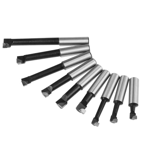 Bore Master Boring Bars Set with carbide tips, 2 inch boring head and 12mm shank for milling machines, CNC, and manual machining.