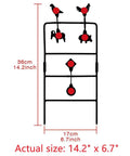 Outdoor BB Gun Spinning Target With Easy Resetting Mechanism, Beefy All Metal Build, size 14.2" x 6.7", black design.