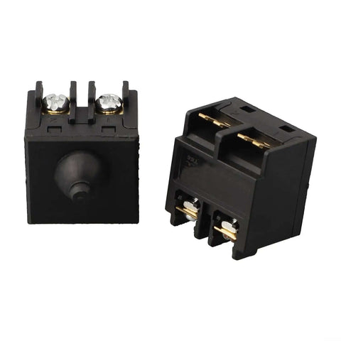 Two Pack Replacement Push Button Switch For 4 Inch Angle Grinder 100mm On Off Trigger Durable Black Plastic And Metal Switches
