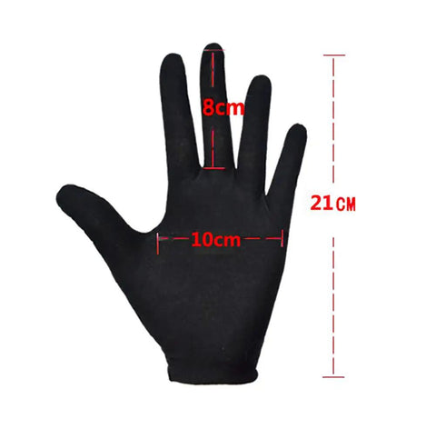 Six Pairs Black Cotton Work Gloves For Coin And Jewelry Inspection And Everyday Handling Women And Men One Size Fits Most Durable