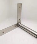 Heavy Hitters Stainless Steel Furniture Legs 8 Piece Metal Foot Set With Non Slip Padded Bottoms Sweet Silver Height Boosters for tables and desks.