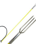 3.5ft One Piece Fiberglass Pole Spear With Lionfish Barb Tip for Ice Fishing and Cold Water Hunting, yellow and sleek design