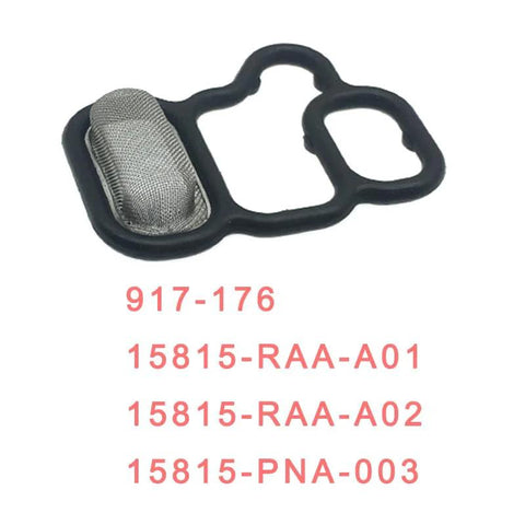 Close-up of VVT VTEC Solenoid Gasket Valve Cover Set Spool Valve Filter Screen for Honda/Acura 2002-2015 Replacement Kit