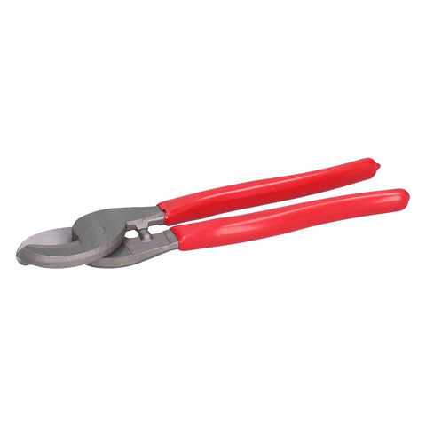Heavy Duty Cable Cutter For Copper And Aluminum Wires Under 70mm2 With High Carbon Steel Build shown with red ergonomic grip