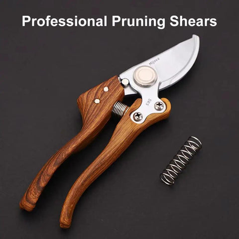 Heavy Duty Pruning Shears For Go-To Garden Tasks With Adjustable Thumb Lock, Arc Blade Pruners, Anti-Slip Handles, SK5 Steel