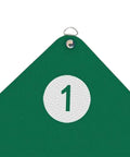 Close-up of Five-Target PU Leather Fencing Practice Panel showing target 1 with double-sided wall mount for epee training and drills.