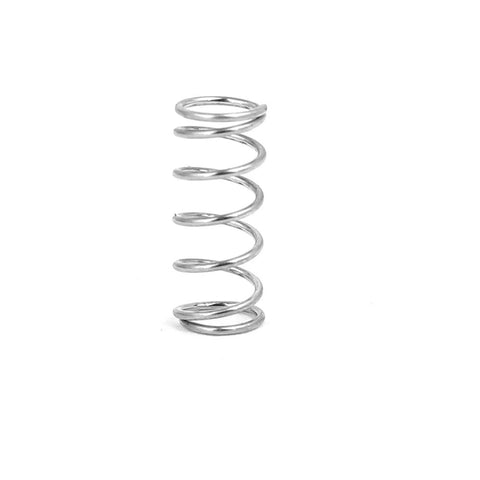 Compression spring, stainless steel, silver, side view