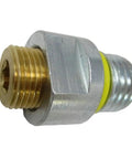 Premium Oil Drain Adaptor With Integrated O Ring Fits Kawasaki FH721V FR651V FX850V Engines Direct Swap For Easy Install And Secure Seal That Holds Up Under Heavy Duty Conditions, metal adapter with yellow O-ring