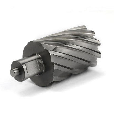 Heavy Duty High Speed Steel Annular Cutter With Beefed Up Weldon Shank 1 11/16 Inch Cut Diameter And Two Inch Slot Depth for precise metal drilling.