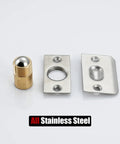 Stainless Steel Closet Door Ball Catch Hardware Kit With Adjustable Ball And Strike Plate Brushed Satin Finish 2 Pack