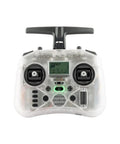 Front view of Grab And Go Pocket Remote Controller With Hall Gimbal And EdgeTX Firmware Built In LED Light, transparent design