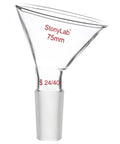 Beefy Oblique Offset Glass Funnel With 60 Degree Angle, 75mm Borosilicate Powder Funnel With 24 40 Joint For Lab Use