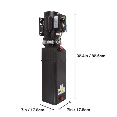 Beefed Up 3.7 Gallon Hydraulic Pump Unit For Car Lifts 3HP 2950 PSI Replacement Pump With Relief Valve 220V Motor For 2 Post And 4 Post Lifts Durable Plastic Oil Tank