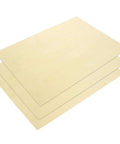 Unfinished basswood sheets, four pieces, 16 x 12 x 1/16 in, natural wood for arts and crafts