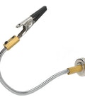 Close-up of Magnetic Base Pro Grade Soldering Stand With Flexible Gooseneck And Alligator Clips Third Hand Welding Clamp.