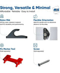 Type 2 Compact Drop Down Fix For 90 Degree Panel Connection No Fuss Install For Thin Panels Up To Three Quarters Inch Ideal For Washroom Service Ducts ADA Compliant Access Panels For Wheelchair Users Durable Drop Down Mechanism 50 Sets components including nylon PA6, marker tool, and screw.