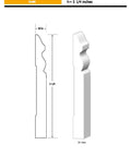 Specification sheet for Finger Joint Pine Molding No Fuss Easy To Install 0.56 Inch Thick By 5.25 Inch Wide 96 Inch Length Durable Trim