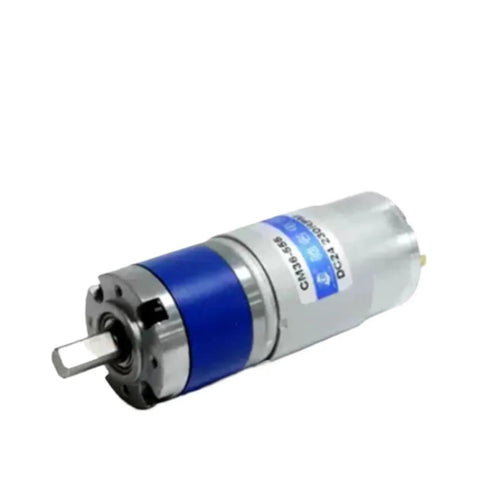 Upgrade Your Setup Today With This Tough As Nails DC Planetary Gear Reduction Motor Featuring Rock Solid 12 Volt Power And Sweet 85 Rpm Torque A Top Pick For Custom Robotics And Smart Home Gadgets, compact motor with blue casing.
