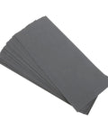 Grab A Pro Level 21pcs Emery Sandpaper Sheet Set For Wet Or Dry Grit Sanding On Metal And Wood Surfaces To Get That Smooth Polished Finish Fast And Easy Like A Boss - 21 grey sheets stacked.